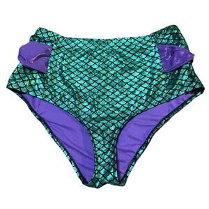TORRID SIZE 1 14/16 Little MERMAID SWIM BOTTOM Green & Purple Bathing suit